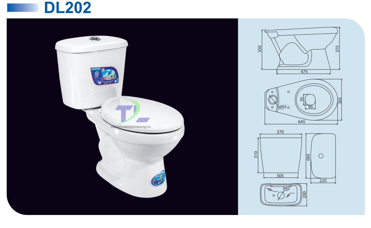 Bồn cầu sứ Dolacera DL202